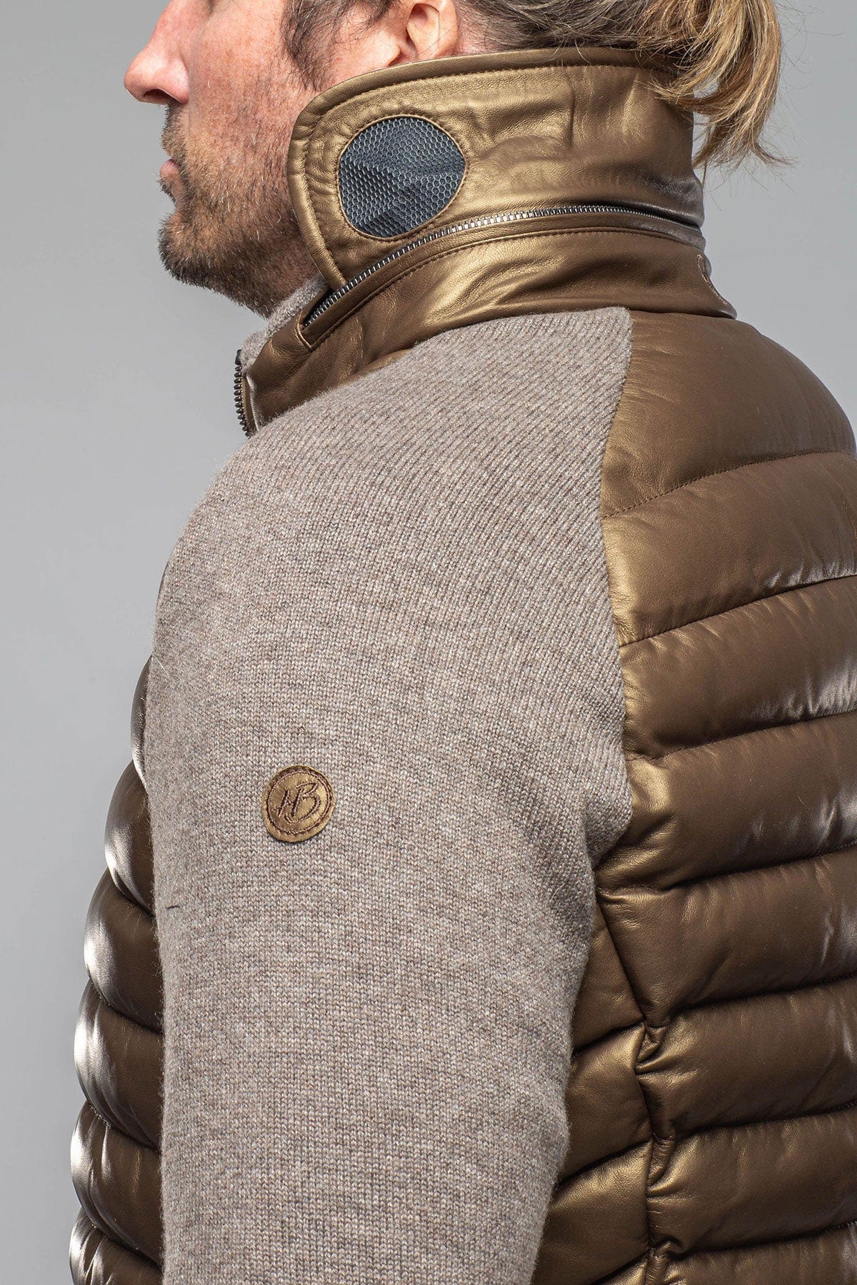 Sepang Sweater Jacket In Copper and Grey - AXEL'S