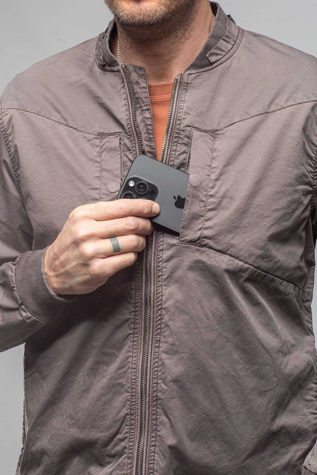 Nauru Cargo Jacket In Black Bean - AXEL'S