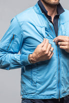 Nauru Cargo Jacket In Cendre Blue - AXEL'S