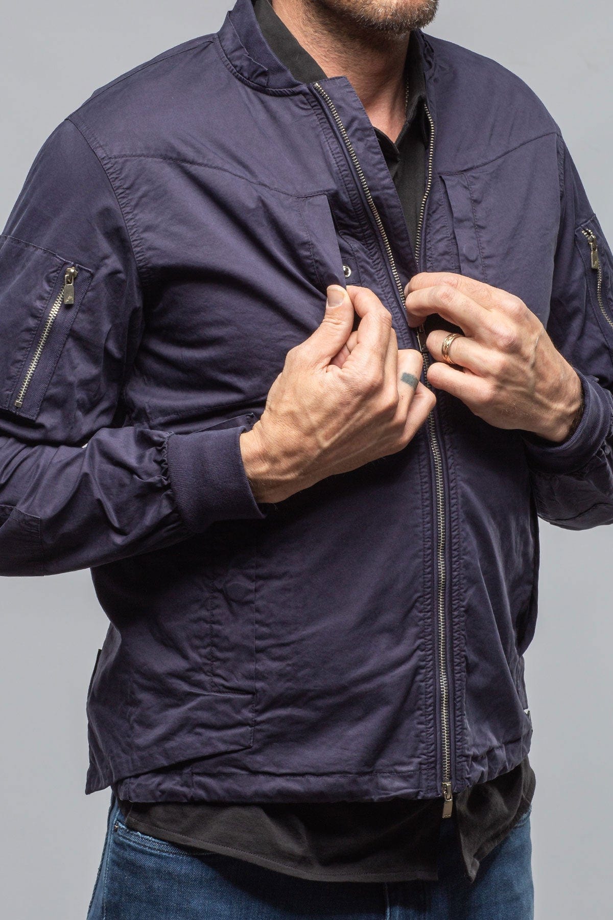 Nauru Cargo Jacket In Dark Navy - AXEL'S