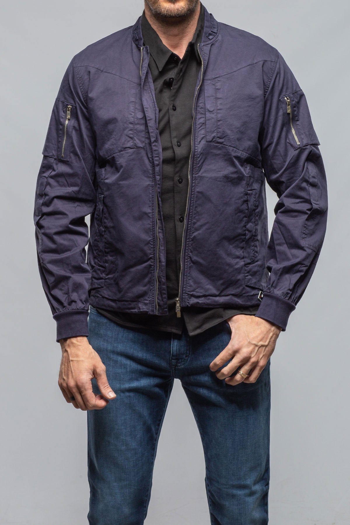 Nauru Cargo Jacket In Dark Navy - AXEL'S
