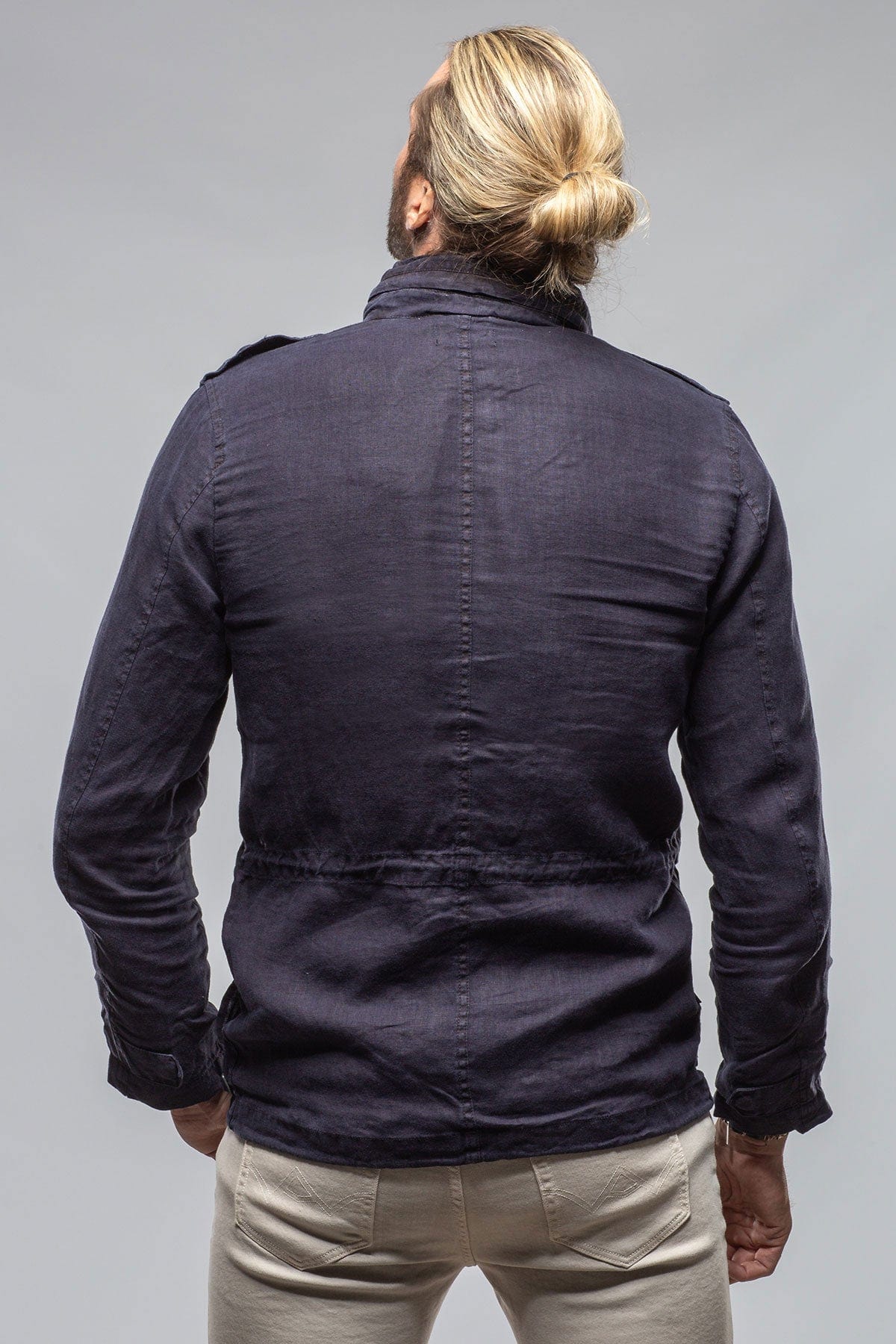 Savu Linen Jacket In Dark Navy - AXEL'S