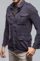 Savu Linen Jacket In Dark Navy - AXEL'S