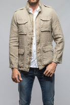 Savu Linen Jacket In Greige - AXEL'S