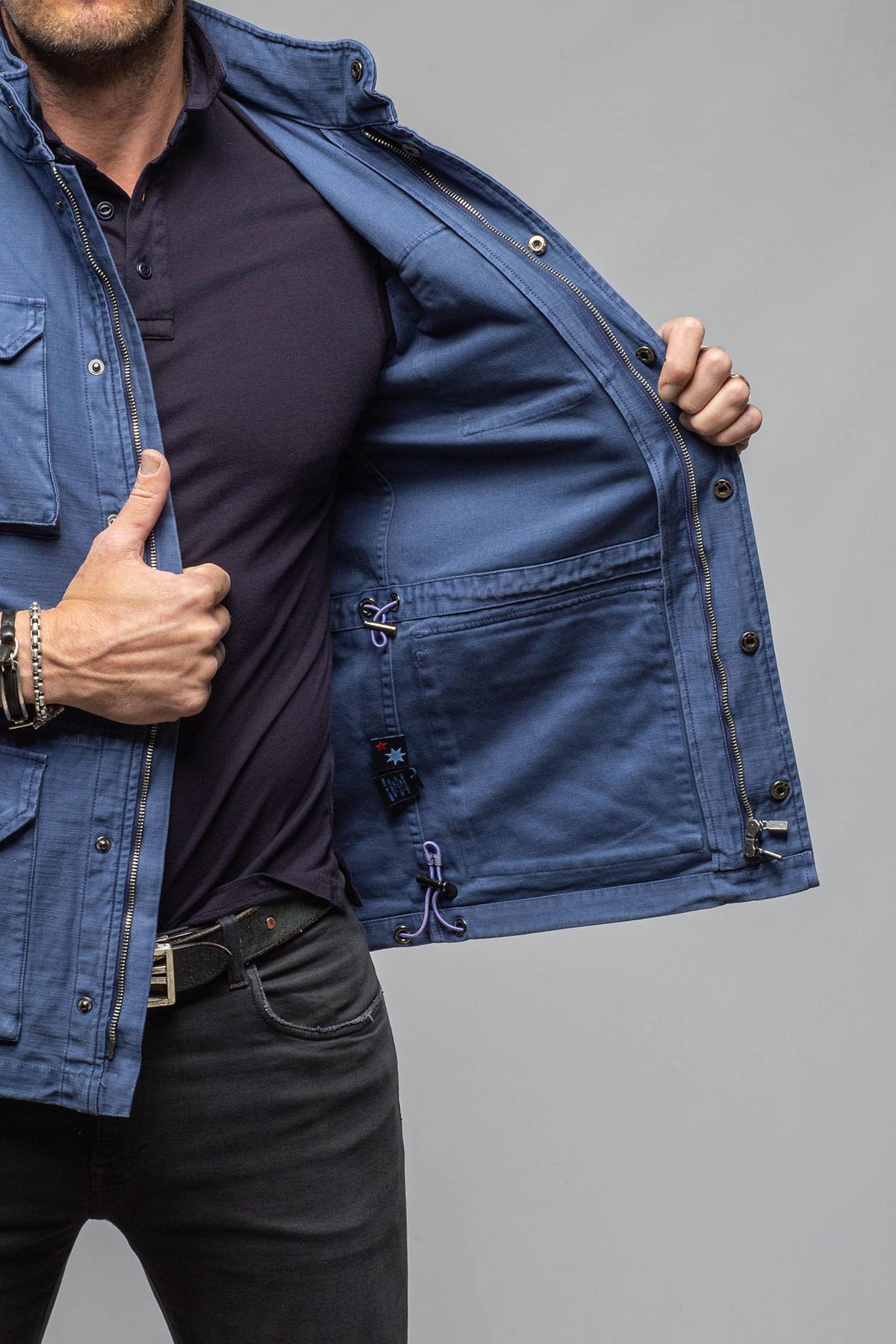 Savu Linen Jacket In Indigo - AXEL'S