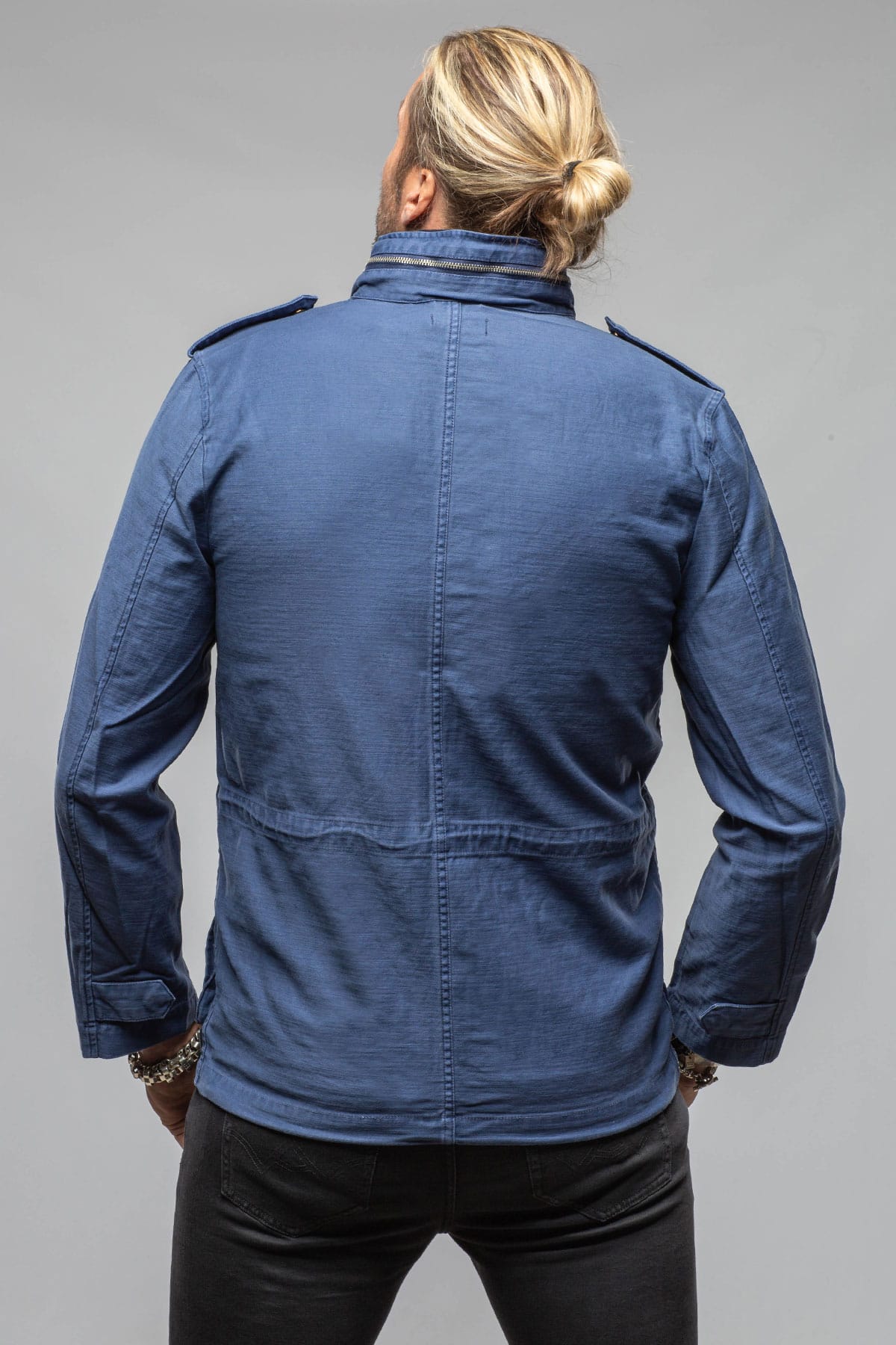 Savu Linen Jacket In Indigo - AXEL'S