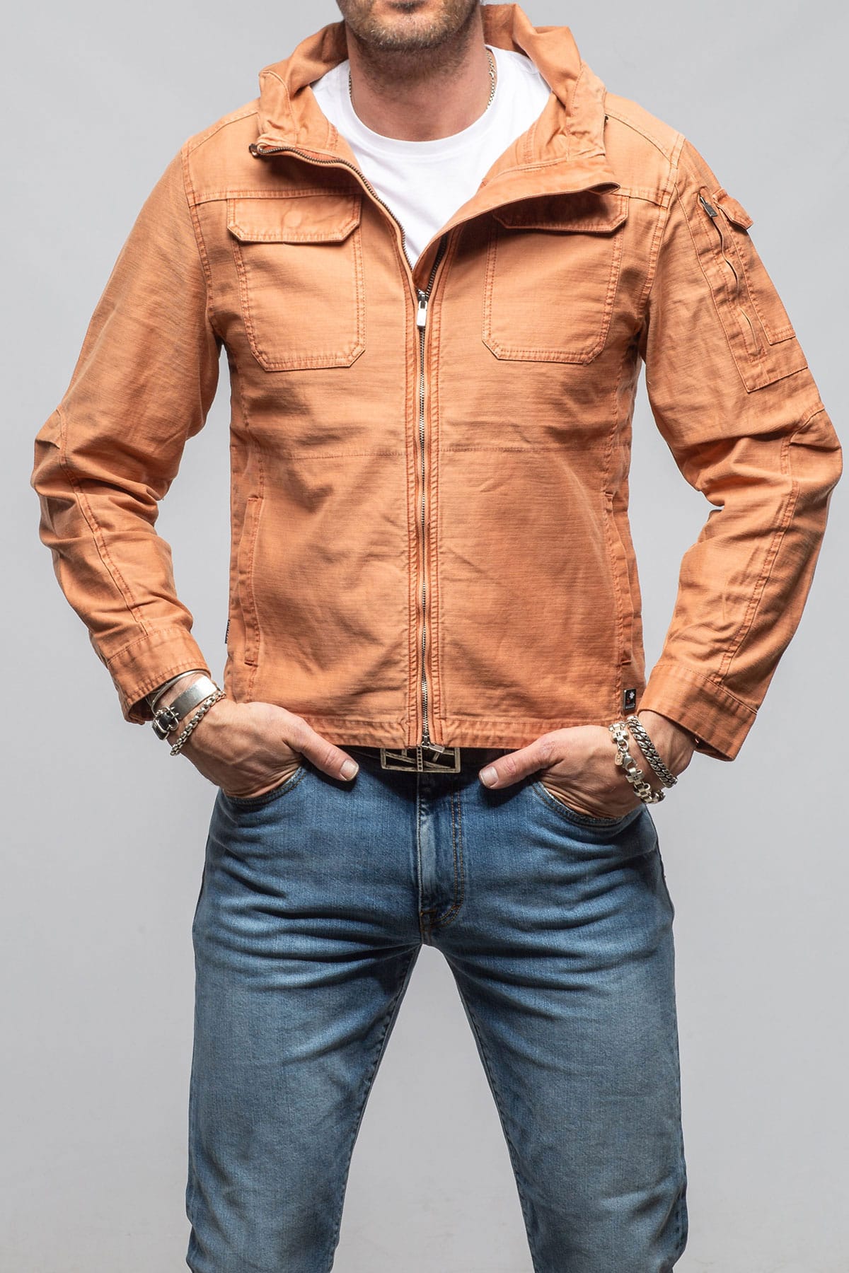 Taiwan Cargo Jacket In Marmalade - AXEL'S