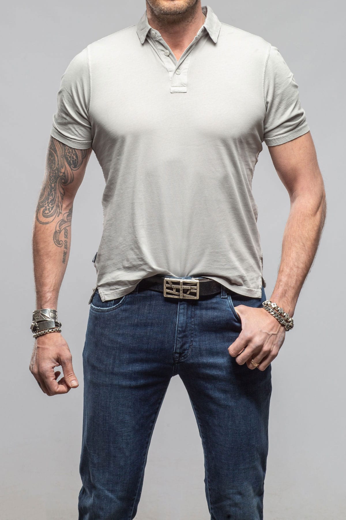 Tauranga Polo In Greige - AXEL'S