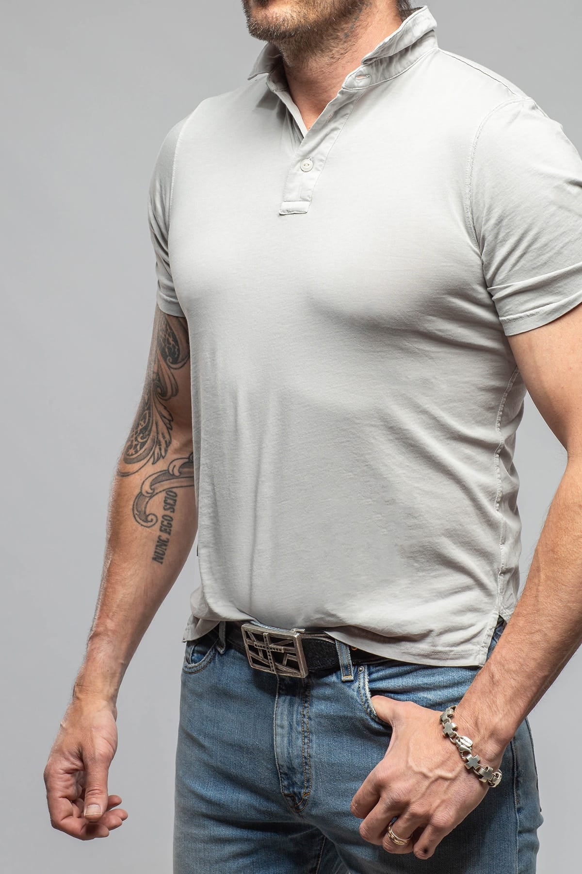Tauranga Polo In Grey Violet - AXEL'S