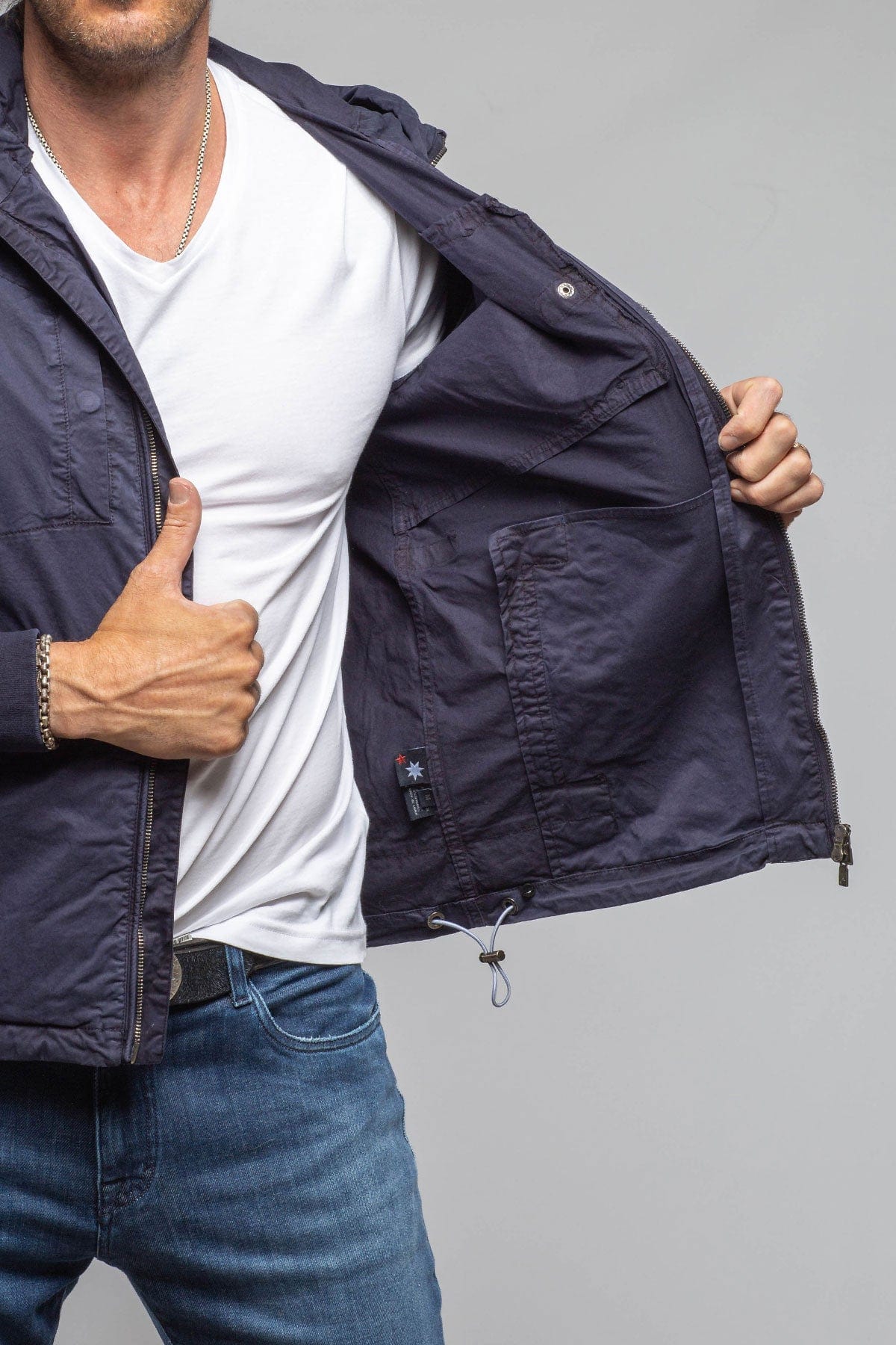 Tavalu Utility Jacket In Dark Navy - AXEL'S