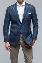 Elko Cashmere Sport Coat in Blue and Green - AXEL'S