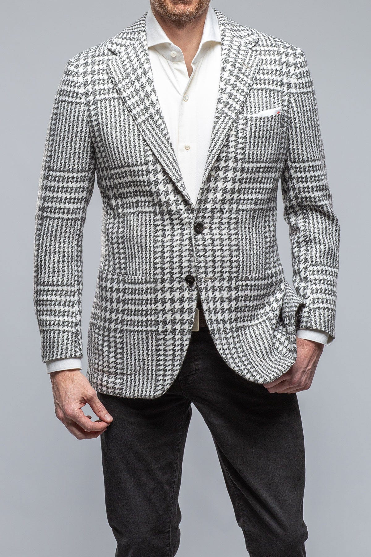 Hanan Cashmere Sport Coat in Grey - AXEL'S