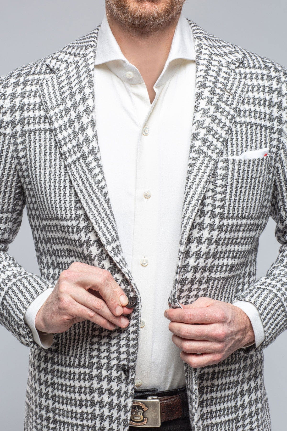 Hanan Cashmere Sport Coat in Grey - AXEL'S