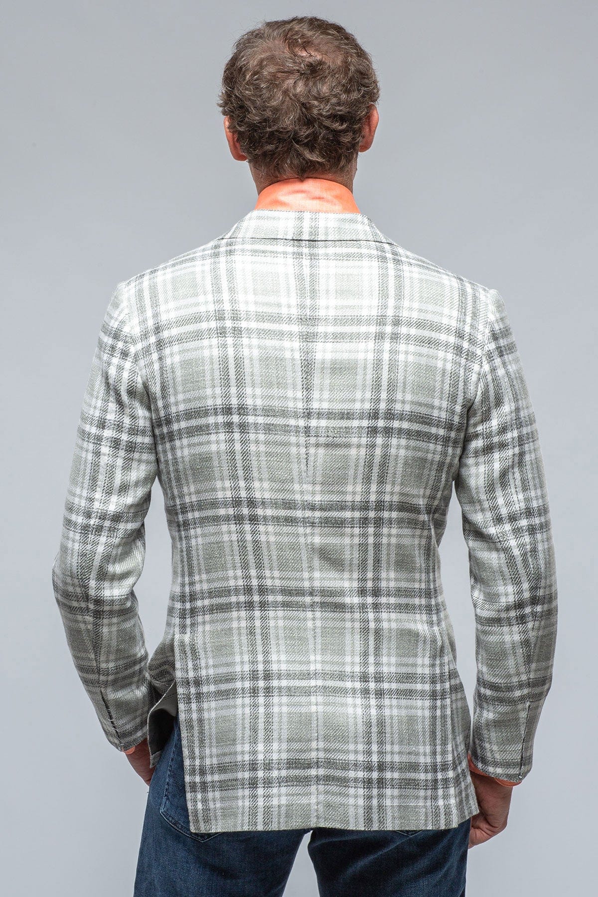 Porquerolles Grey Checked Jacket - AXEL'S