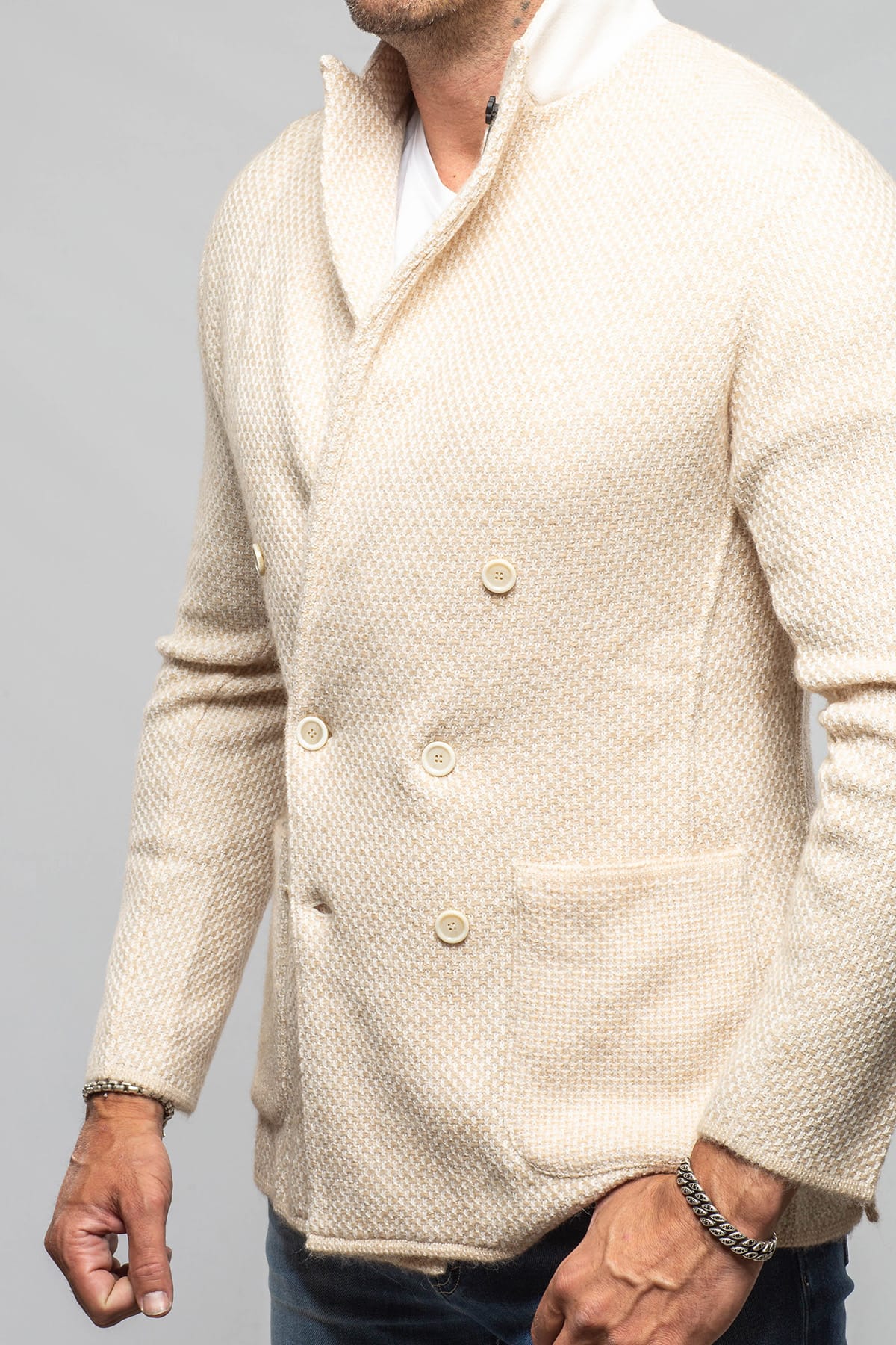 Lardini Hart DB Alpaca Sweater Mens - Sweaters
