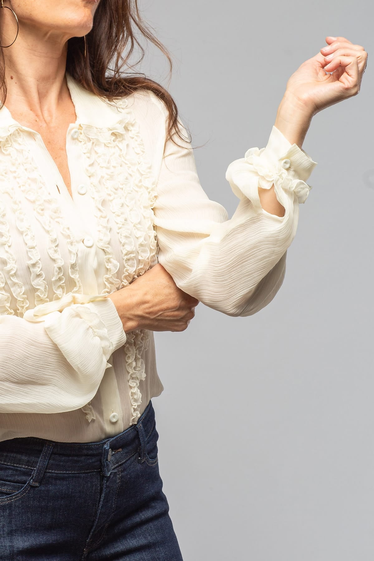 Pascal Chiffon Subtle Ruffle Front - AXEL'S