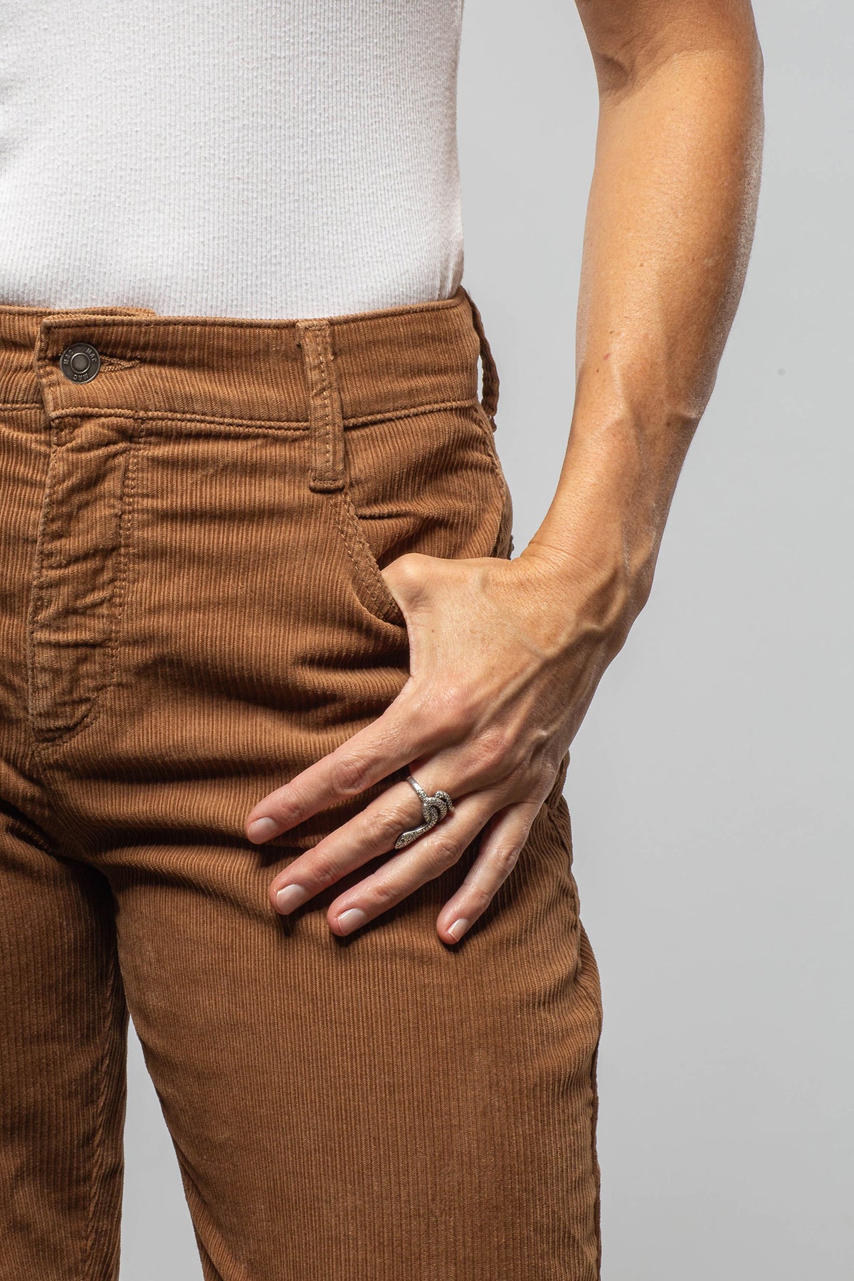 Mac Jeans MAC Danni 2.3 Corduroy In Toasted Coconut Ladies - Pants - Jeans