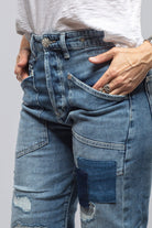 MAC Dream Baggy Straight In Patch Destroy Mid Blue - AXEL'S