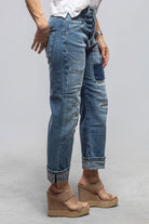 MAC Dream Baggy Straight In Patch Destroy Mid Blue - AXEL'S