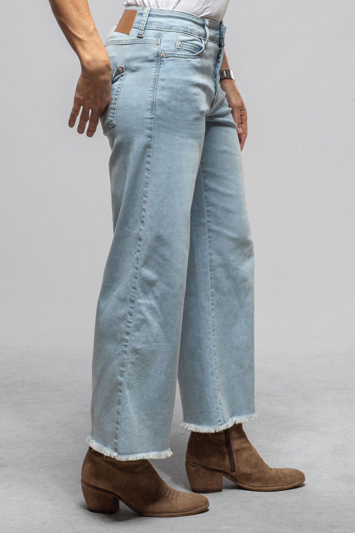 Mac Jeans MAC Dream Wide Cropped Wonderlight In Light Azure Blue Ladies - Pants - Jeans