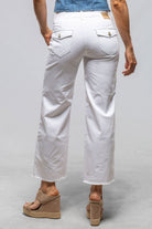MAC Jamie Cropped Lightweight Denim In White - AXEL'S