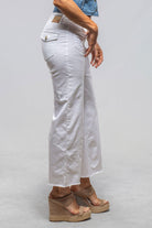 MAC Jamie Cropped Lightweight Denim In White - AXEL'S