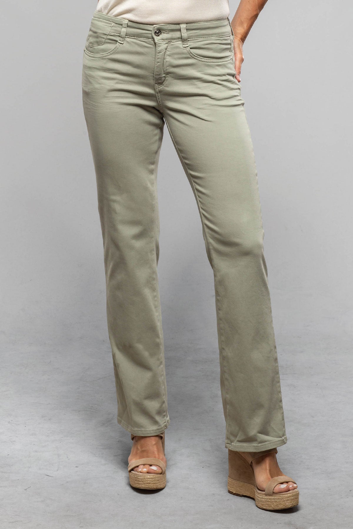 MAC Laura Authentic High Stretch Gabardine In Dried Rosemary - AXEL'S