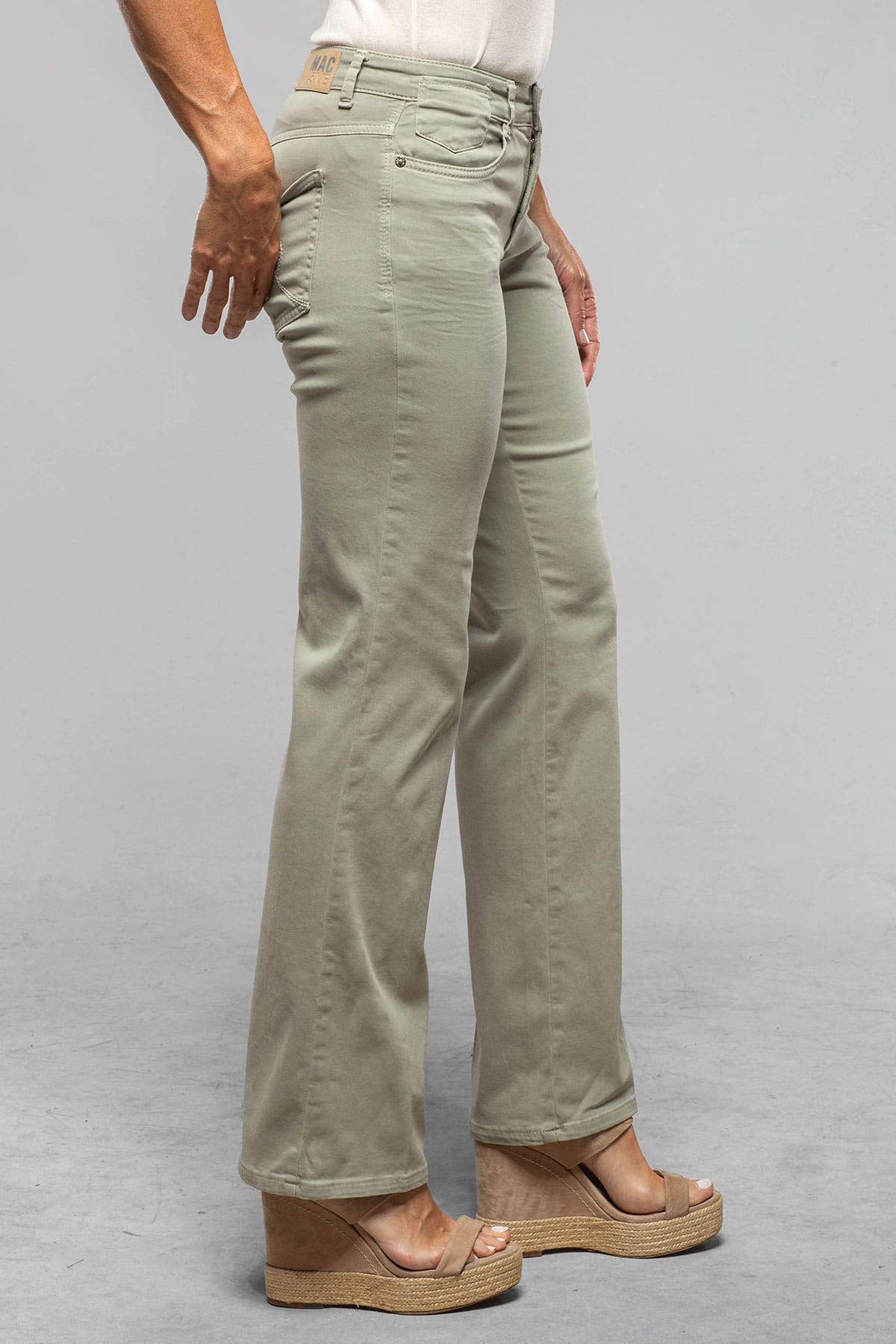 Mac Jeans MAC Laura Authentic High Stretch Gabardine In Dried Rosemary Ladies - Pants - Jeans