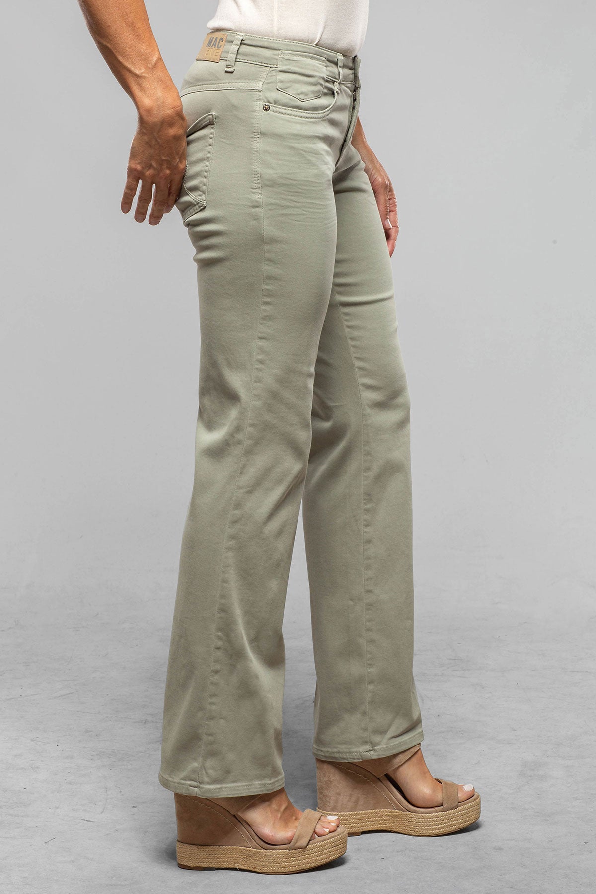 MAC Laura Authentic High Stretch Gabardine In Dried Rosemary - AXEL'S
