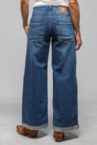 MAC Nevada Saloon Rigid Wide Denim In Distressed Blue - AXEL'S