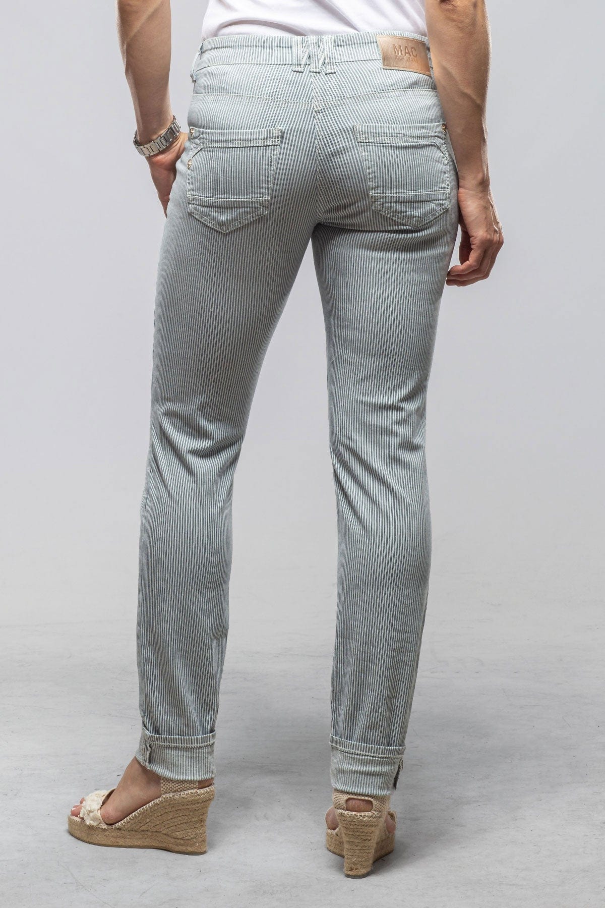 MAC Rich Slim In Cool River Blue Striped - AXEL'S