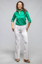 MAC Wide Authentic Stretch Denim In White - AXEL'S
