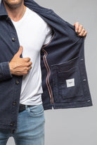 Calderwood Garment Dyed Shirt Jacket In Blue - AXEL'S