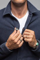 Calderwood Garment Dyed Shirt Jacket In Blue - AXEL'S