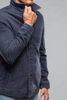 Calderwood Garment Dyed Shirt Jacket In Blue - AXEL'S