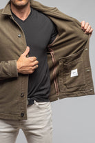 Calderwood Garment Dyed Shirt Jacket In Olive - AXEL'S