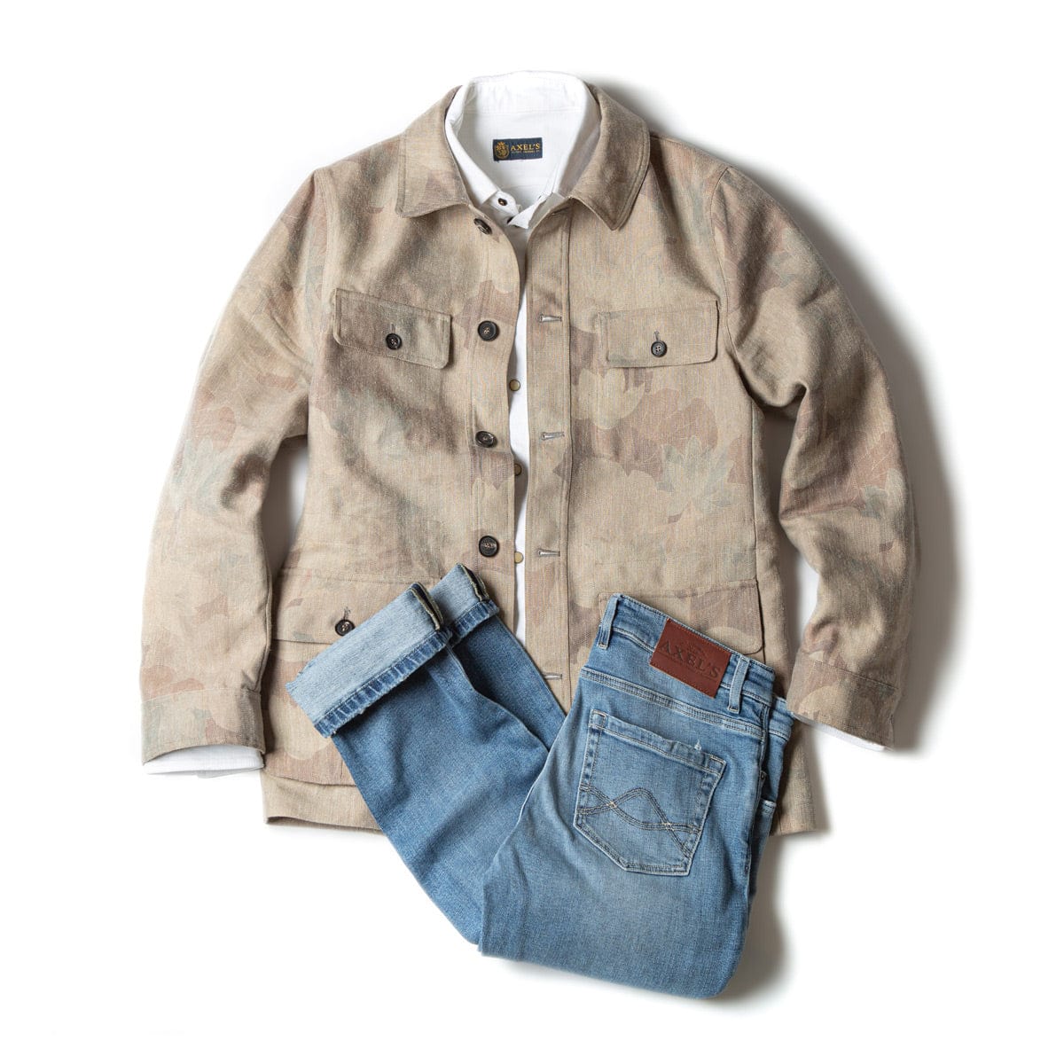 Cuervo Safari Jacket In Printed Canvas - AXEL'S