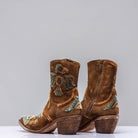 Juana Boot W/ Embroidery In Camel - AXEL'S