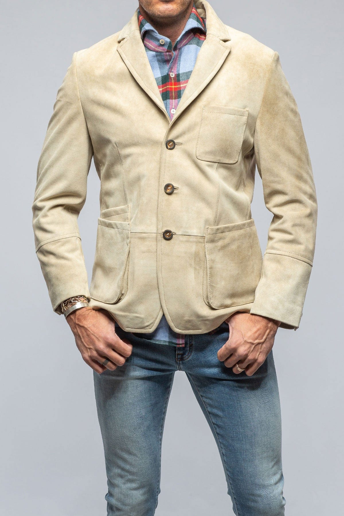 Cosmin Blazer In Altleder Hell - AXEL'S