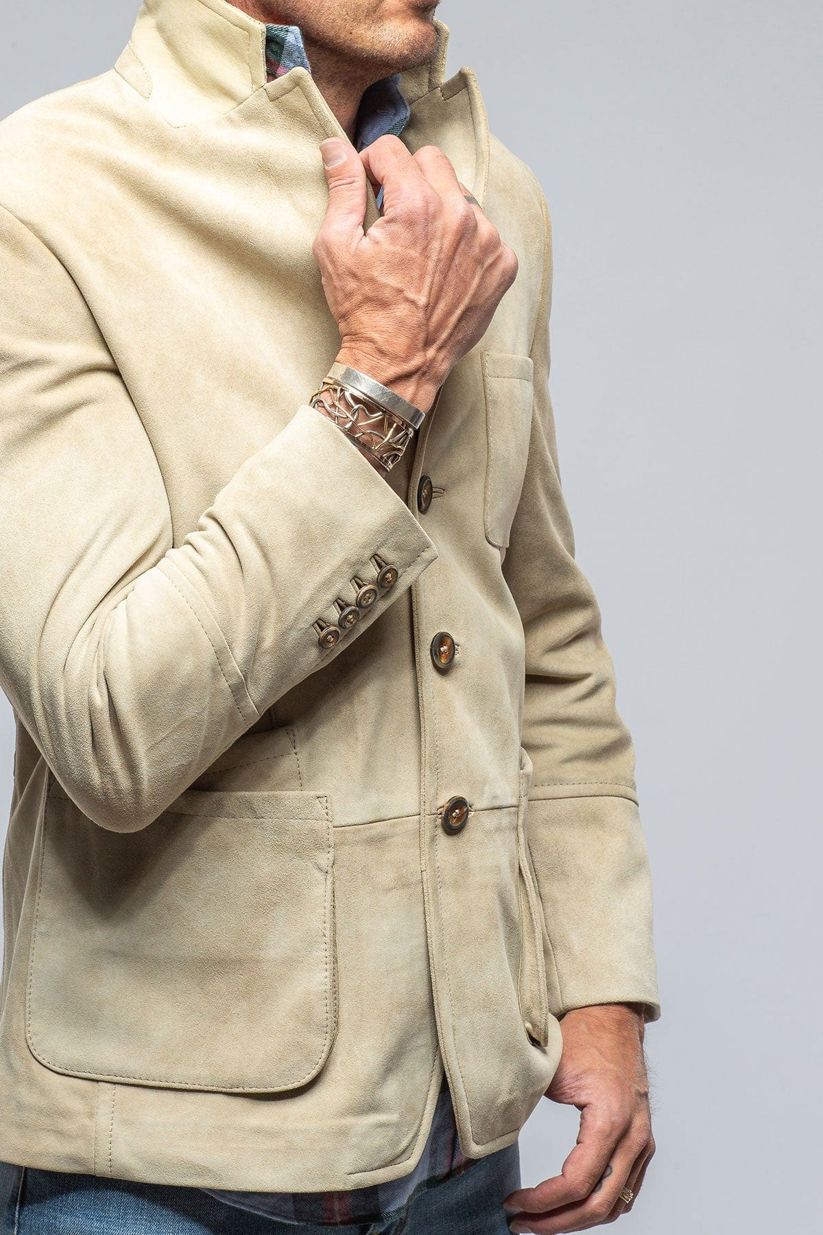 Cosmin Blazer In Altleder Hell - AXEL'S
