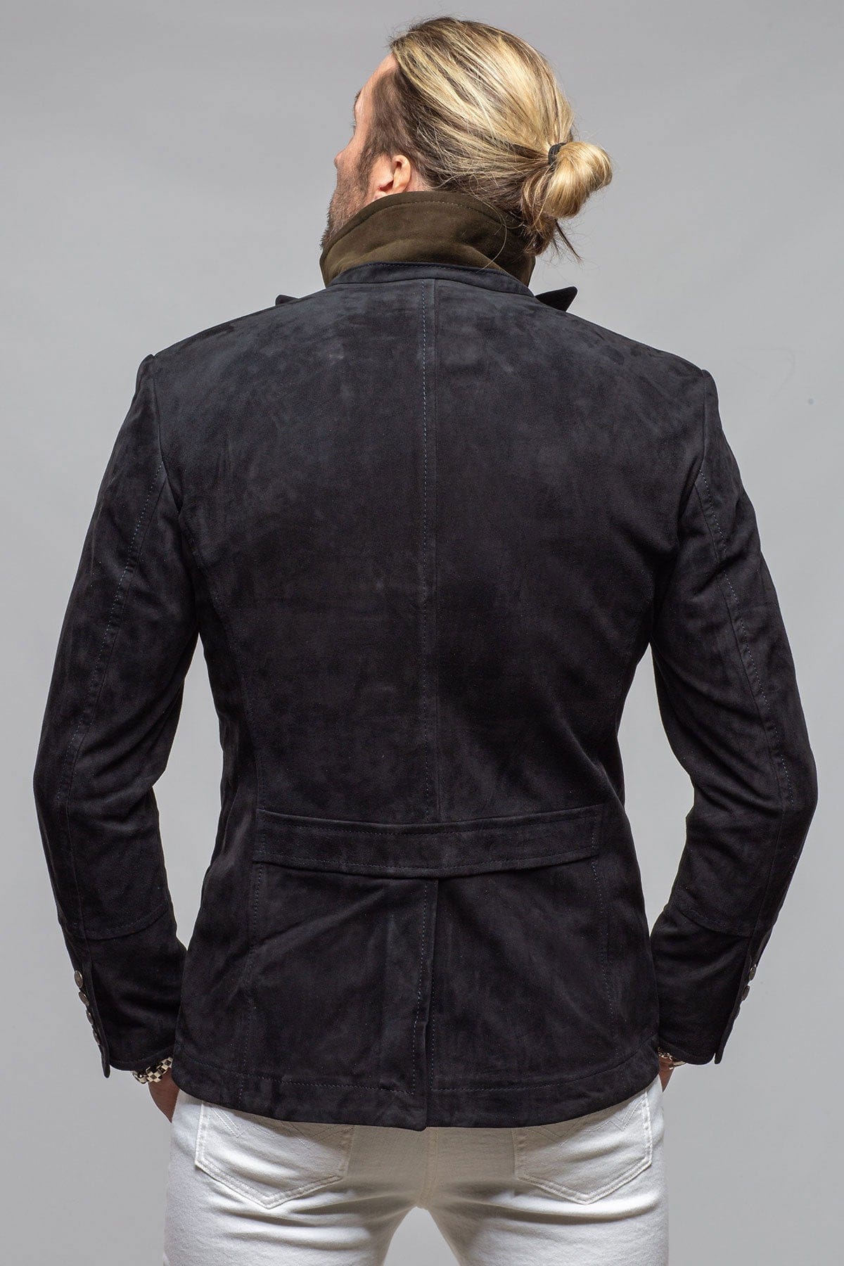 Meindl Ernesto Double Breasted Jacket In Navy Mens - Outerwear - Leather