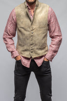 Trapp Notch Collared Vest In Vintage Grey - AXEL'S