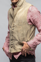 Trapp Notch Collared Vest In Vintage Grey - AXEL'S