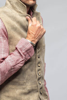 Trapp Notch Collared Vest In Vintage Grey - AXEL'S