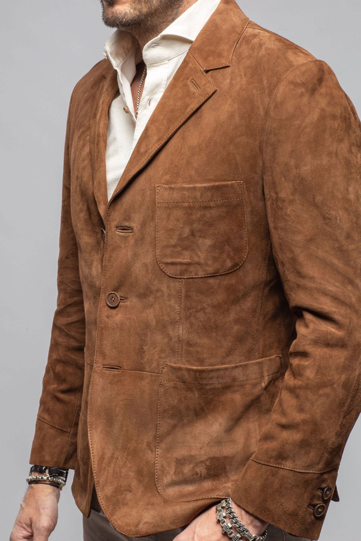 Meindl Woodford Blazer In Tobacco Mens - Outerwear - Leather