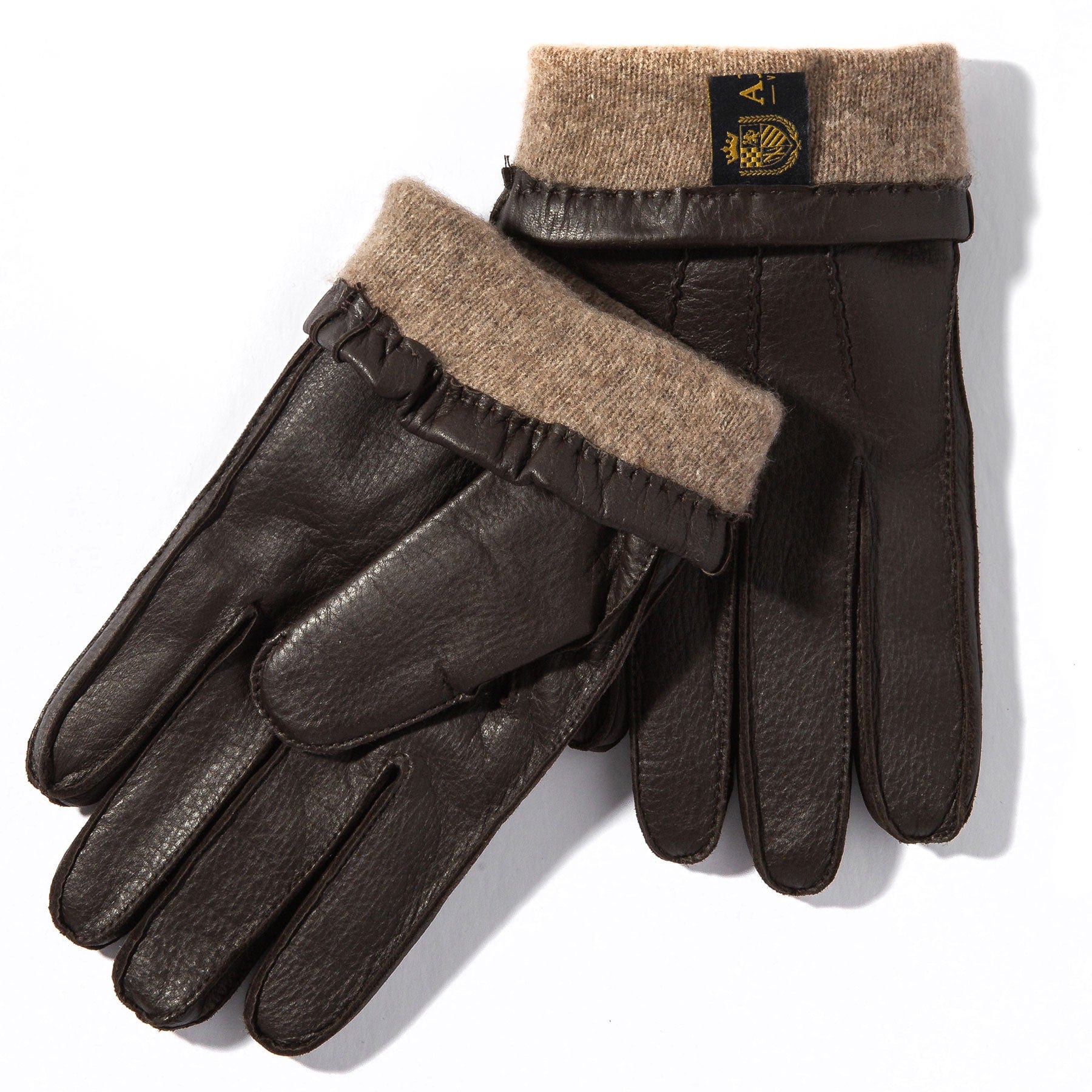 Bozeman Deerskin Gloves In Dk Brown - AXEL'S