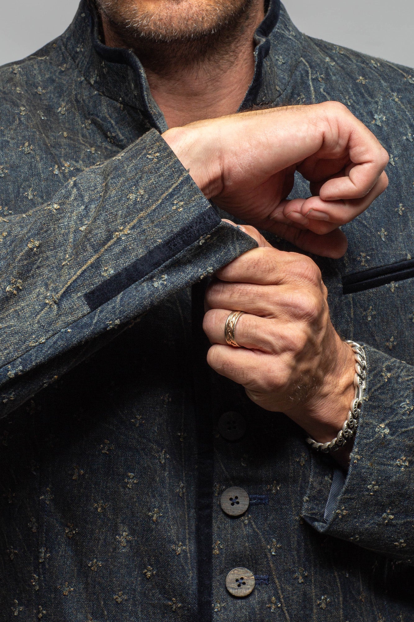 Mothwurf Anthorn Jacket In Denim Mens - Tailored