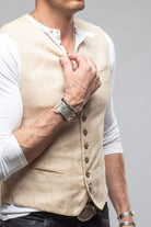 Ellis Tailored Vest In Hazelnut - AXEL'S