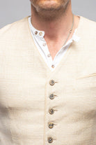 Ellis Tailored Vest In Hazelnut - AXEL'S