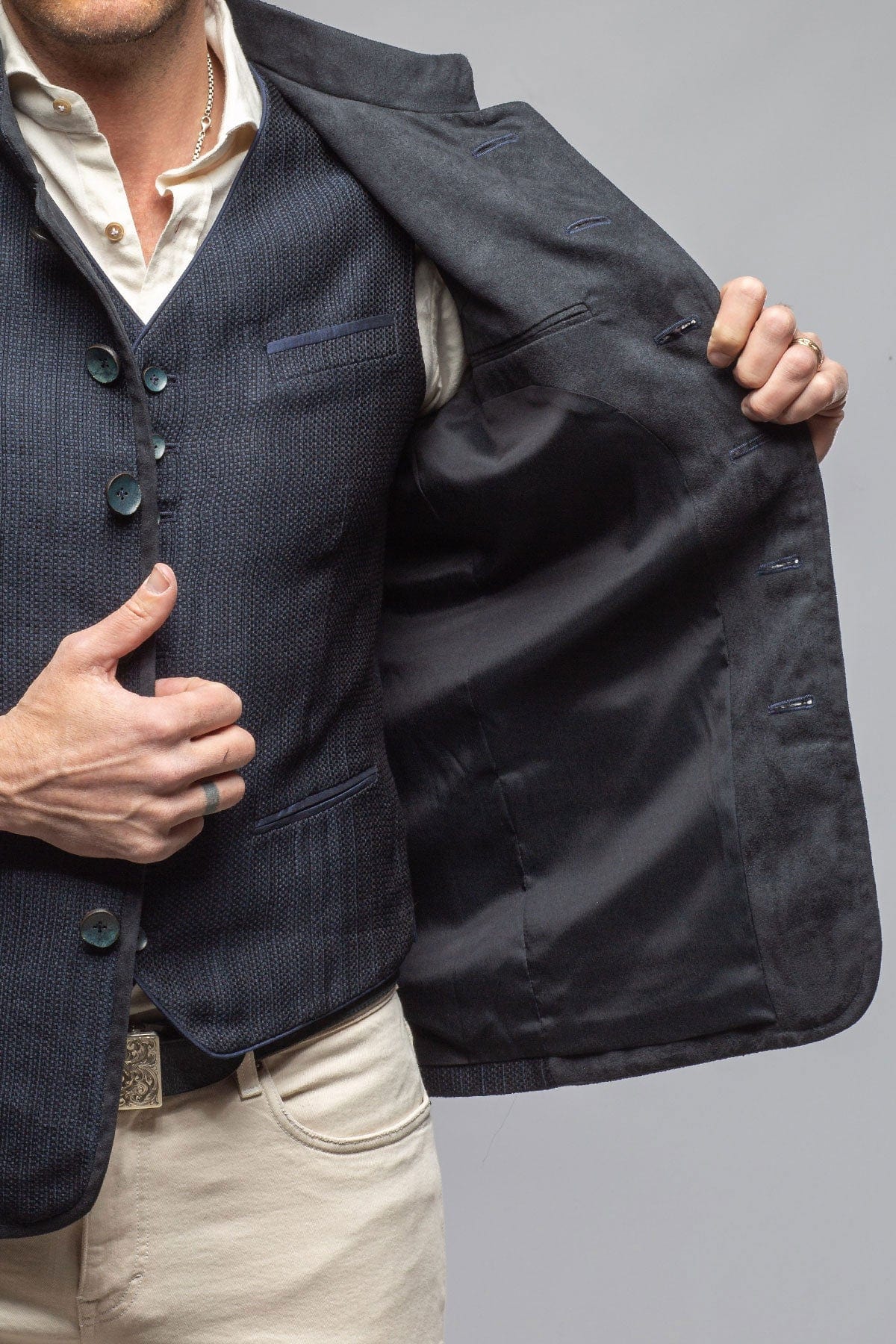 Hans Jacket In Marine - AXEL'S